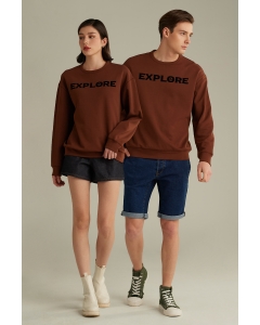 เสื้อกันหนาว สเวตเตอร์ Unisex สีน้ำตาล