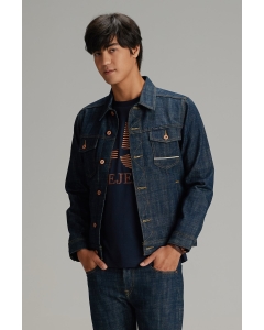เสื้อแจ็คเก็ตยีนส์ ผู้ชาย 45th Collection สียีนส์
