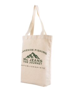 กระเป๋าผ้าแคนวาส (Tote bag) สะพายข้าง Unisex สีอ๊อฟไวท์