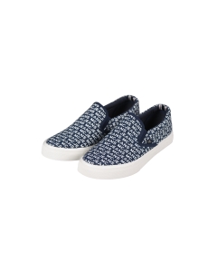 รองเท้า Slip On ลาย Monogram สียีนส์