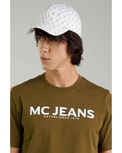 หมวกแก็ป Unisex ลายโมโนแกรม สีขาว Online Exclusive