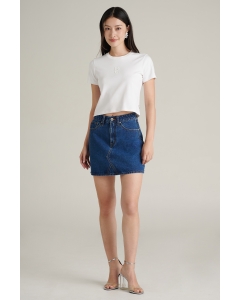 กระโปรงสั้น ผู้หญิง เอวสูง