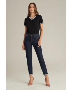 กางเกงยีนส์ผู้หญิง ทรงขาเดฟ Slim ริมแดง (Selvedge Jeans)