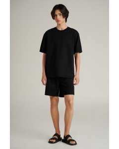 ชุดเซ็ตOversized เสื้อพร้อมกางเกงขาสั้น สีดำ