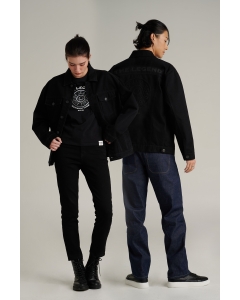 เสื้อแจ็คเก็ตรีแลกซ์ ผู้ชาย แขนยาว สีดำฟอกเข้ม (The Legend Collection)