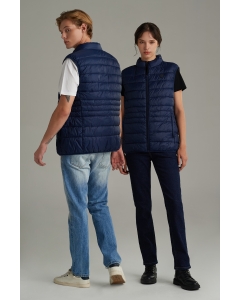 เสื้อแจ็คเก็ต Unisex แขนกุด เสื้อกั๊ก สีกรมท่า