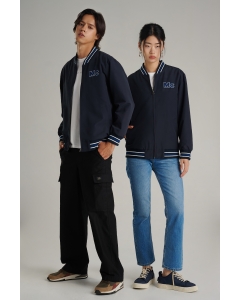 เสื้อแจ็คเก็ตบอมเบอร์ Unisex สีกรมท่า