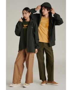 เสื้อแจ็คเก็ต ฮู้ดดี้ Unisex แขนยาว สีเขียวขี้ม้า