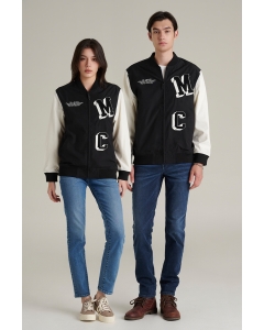 เสื้อแจ็คเก็ตบอมเบอร์ Unisex แขนยาว