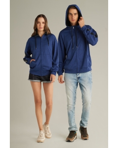 เสื้อกันหนาว ฮู้ดดี้ Unisex สีกรมท่า