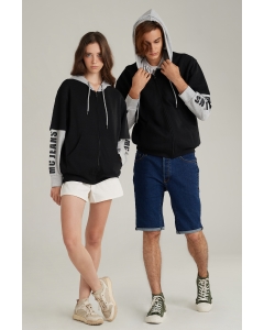 เสื้อกันหนาว ฮู้ดดี้ Unisex สีดำ
