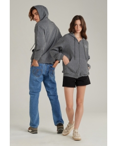 เสื้อกันหนาว ฮู้ดดี้ Unisex สีเทา