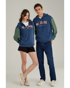 เสื้อกันหนาว ฮู้ดดี้ Unisex แขนยาว สีกรมท่า
