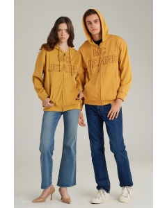 เสื้อกันหนาว ฮู้ดดี้ Unisex แขนยาว สีเหลือง