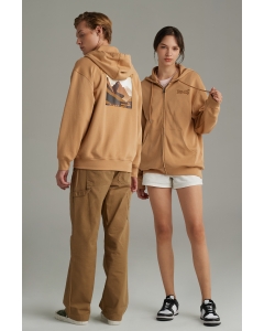 เสื้อกันหนาว ฮู้ดดี้ Unisex แขนยาว สีครีม