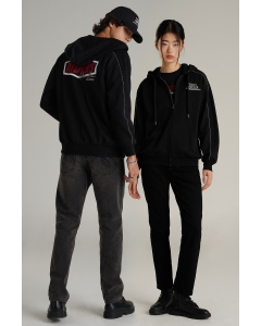 เสื้อกันหนาว ฮู้ดดี้ Unisex แขนยาว สีดำ