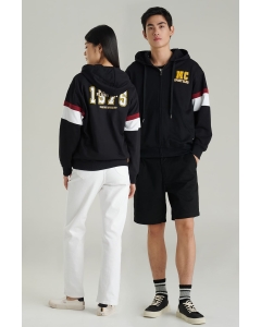 เสื้อกันหนาว ฮู้ดดี้ Unisex แขนยาว สีดำ