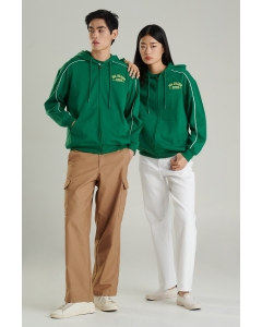 เสื้อกันหนาว ฮู้ดดี้ Unisex แขนยาว สีเขียว