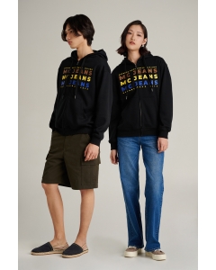 เสื้อกันหนาว ฮู้ดดี้ Unisex แขนยาว สีดำ