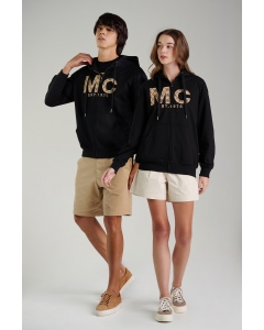 เสื้อกันหนาว ฮู้ดดี้ Unisex แขนยาว สีดำ