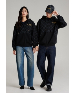 เสื้อกันหนาว ฮู้ดดี้ Unisex แขนยาว สีดำ