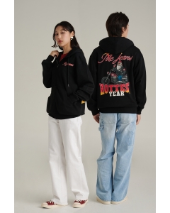 เสื้อกันหนาว ฮู้ดดี้ Unisex แขนยาว สีดำ