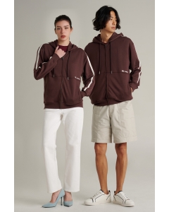 เสื้อกันหนาว ฮู้ดดี้ Unisex แขนยาว สีน้ำตาล