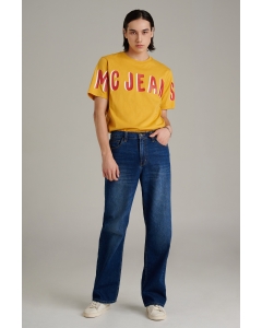 กางเกงยีนส์ผู้ชาย ทรงหลวม (Relaxed fit) สียีนส์ฟอกเข้ม Mc Cool Online Exclusive