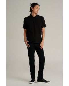 Online Exclusive เสื้อโปโล แขนสั้นผู้ชาย สีดำ