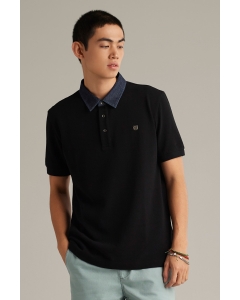 เสื้อโปโลแขนสั้นผู้ชาย สีดำ