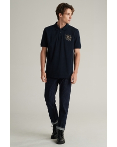 เสื้อโปโลแขนสั้นผู้ชาย สีกรมท่า