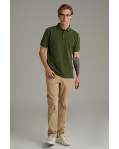 เสื้อโปโลแขนสั้นผู้ชาย สีเขียว