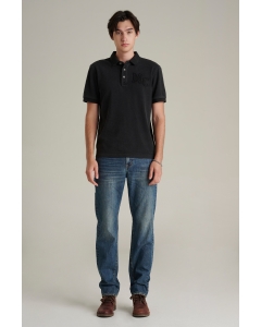 เสื้อโปโลแขนสั้นผู้ชาย สีดำ