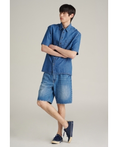 เสื้อเชิ้ตผู้ชาย แขนสั้น ทรงรีแลกซ์