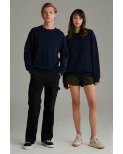 เสื้อกันหนาว สเวตเตอร์ Unisex สีกรมท่า