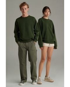 เสื้อกันหนาว สเวตเตอร์ Unisex สีเขียว