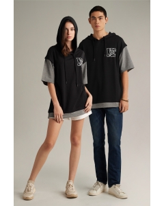 เสื้อกันหนาว สเวตเตอร์ ฮู้ดดี้ Unisex สีดำ