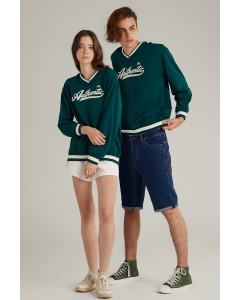 เสื้อกันหนาว สเวตเตอร์ Unisex สีเขียว