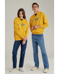 Mc JEANS x KAIHUAROR เสื้อกันหนาว สเวตเตอร์ มีฮู้ด Unisex สีเหลือง