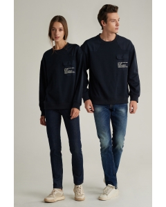 เสื้อกันหนาว สเวตเตอร์ Unisex สีกรมท่า