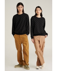 เสื้อสเวตเตอร์ Unisex ทรงเรกูลาร์ (Regular)สีดำ