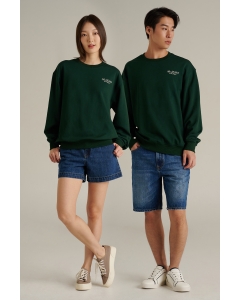 เสื้อสเวตเตอร์ Unisex ทรงเรกูลาร์ (Regular) สีเขียวหัวเป็ด