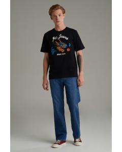 เสื้อยืดผู้ชาย คอกลม สีดำ