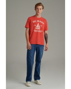 เสื้อยืดผู้ชาย คอกลม สีส้ม