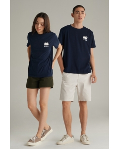 เสื้อยืด Unisex คอกลม สีกรมท่า