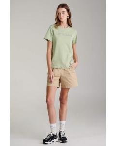 เสื้อยืดแขนสั้นผู้หญิง คอกลม สีเขียวอ่อน Online Exclusive