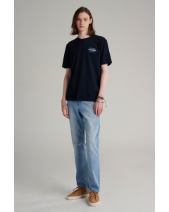 เสื้อยืดแขนสั้นผู้ชาย คอกลม สีกรมท่า