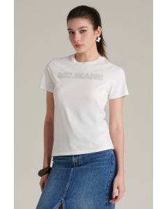 เสื้อยืดแขนสั้นผู้หญิง คอกลม 