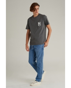 เสื้อยืดผู้ชาย คอกลม สีเทา