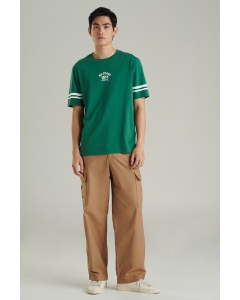 เสื้อยืดแขนสั้นผู้ชาย คอกลม สีเขียว